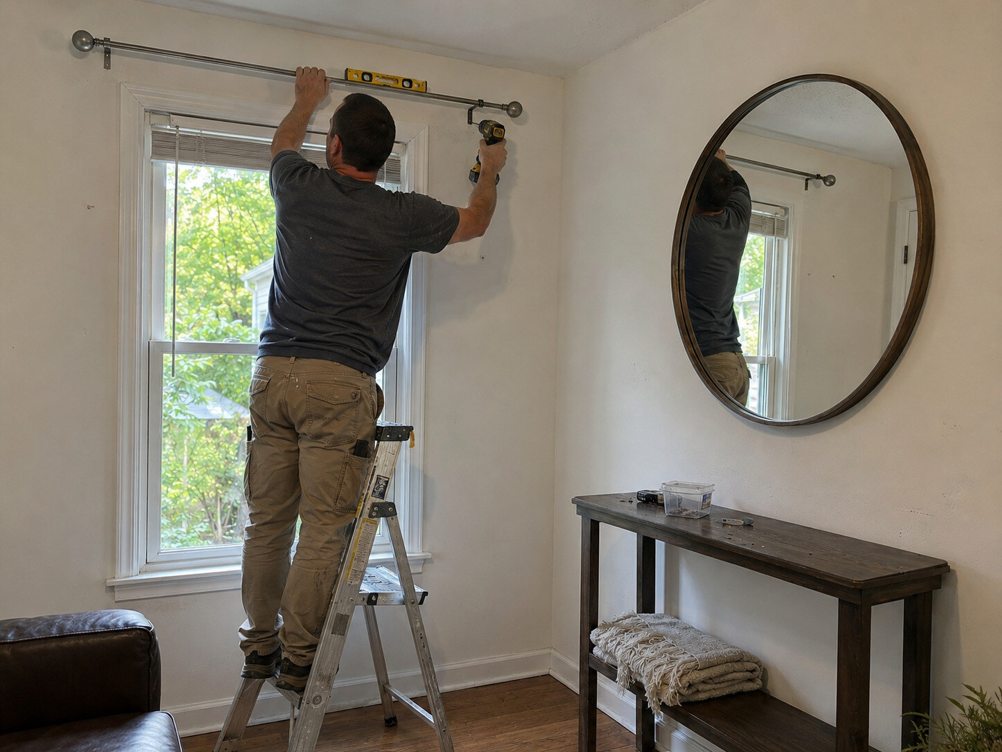 Shelving, Mirrors & Curtains
